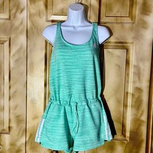 Adidas romper, aqua XS cinched waist